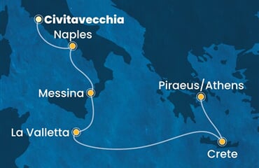 Costa Pacifica - Itálie, Malta, Řecko