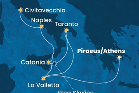 Costa Serena - Řecko, Malta, Itálie (z Pirea)