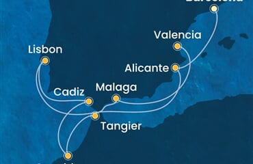 Costa Serena - Španělsko, Portugalsko, Maroko (z Barcelony)