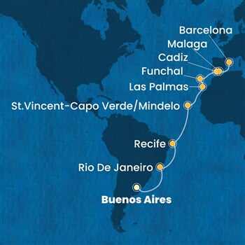 Trasa plavby CSE-BUE20A09