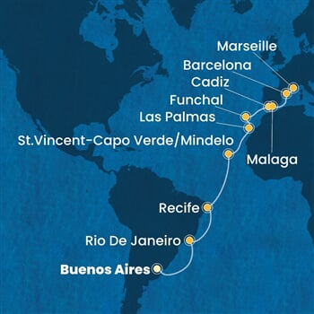 Trasa plavby CSE-BUE21A02