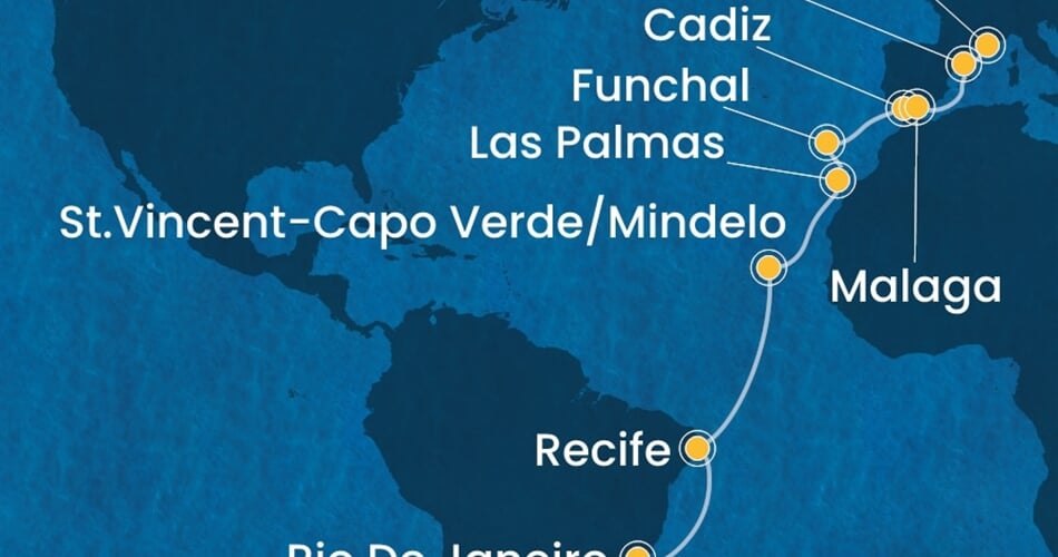 Trasa plavby CSE-BUE21A02