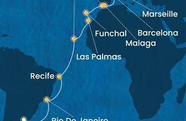 Costa Serena - Argentina, Brazílie, Kapverdy, Španělsko, Portugalsko, ... (Buenos Aires)