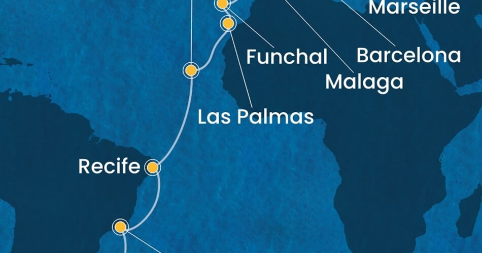 Trasa plavby CSE-BUE22A01