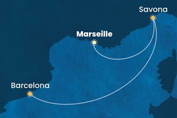 Costa Serena - Francie, Itálie, Španělsko (z Marseille)