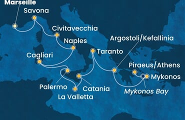 Costa Serena - Francie, Itálie, Malta, Řecko (z Marseille)