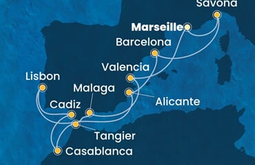 Costa Serena - Francie, Itálie, Španělsko, Portugalsko, Maroko (z Marseille)