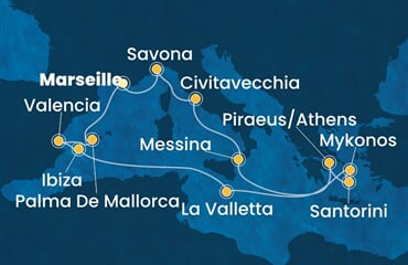 Costa Serena - Francie, Itálie, Řecko, Malta, Španělsko (z Marseille)
