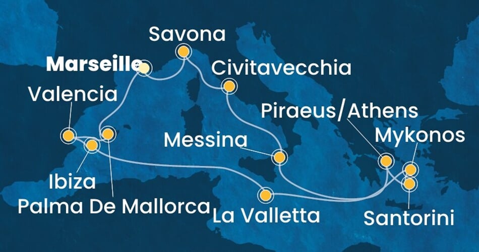 Trasa plavby CSE-MRS14A3O