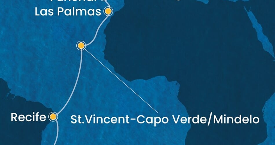 Trasa plavby CSE-RIO17A0M