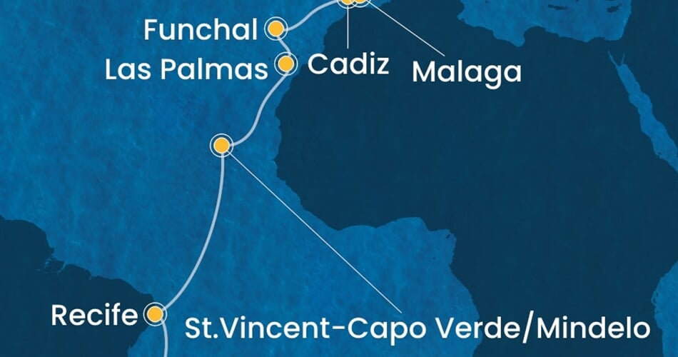 Trasa plavby CSE-RIO18A0F