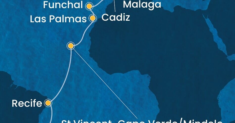 Trasa plavby CSE-RIO19A08