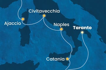 Costa Serena - Malta, Itálie, Francie (Taranto)