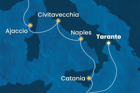 Costa Serena - Malta, Itálie, Francie (Taranto)
