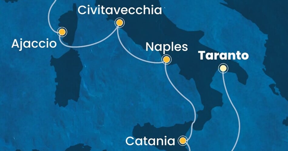 Trasa plavby CSE-TAR07A16