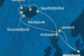 Costa Favolosa - Německo, Velká Británie, Island (Hamburk)