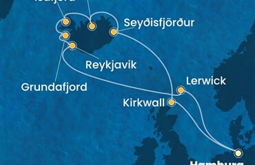 Costa Favolosa - Německo, Velká Británie, Island (Hamburk)