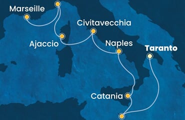 Costa Serena - Malta, Itálie, Francie (Taranto)