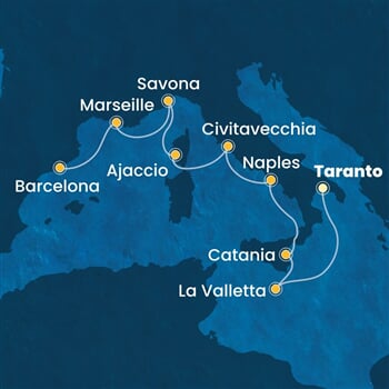 Trasa plavby CSE-TAR09A06