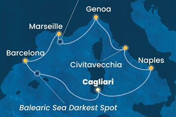 Costa Smeralda - Itálie, Francie, Španělsko (Cagliari)