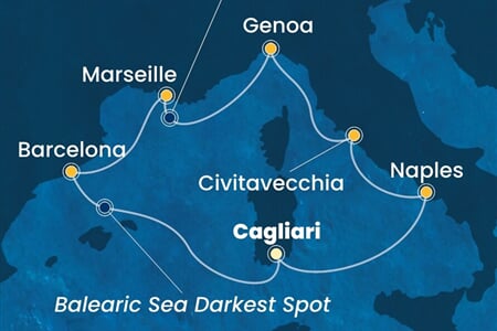 Costa Smeralda - Itálie, Francie, Španělsko (Cagliari)
