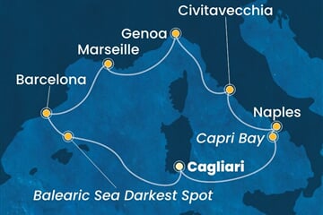 Costa Smeralda - Itálie, Francie, Španělsko (Cagliari)