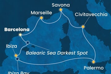 Costa Toscana - Španělsko, Itálie, Francie (z Barcelony)