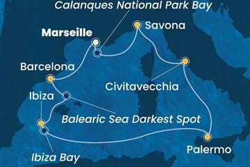 Costa Toscana - Francie, Španělsko, Itálie (z Marseille)