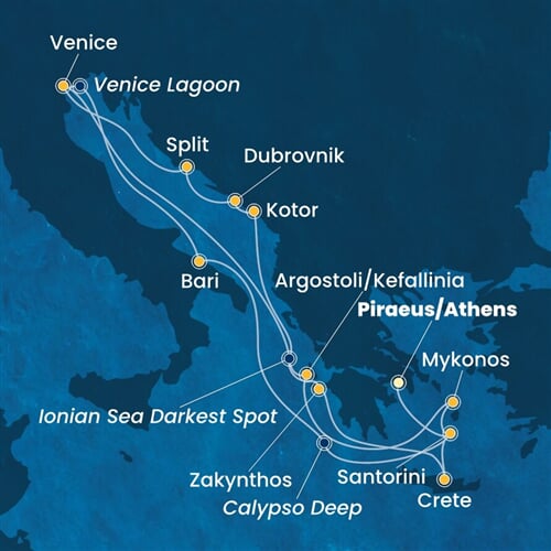 Trasa plavby CDE-ATH14A0I