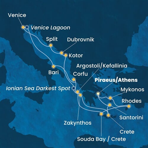 Trasa plavby CDE-ATH14A0J