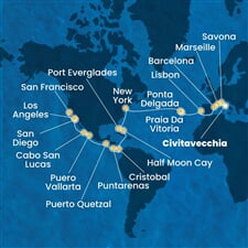 Costa Deliziosa - Itálie, Francie, Španělsko, Portugalsko, USA, ... (z Civitavecchie)