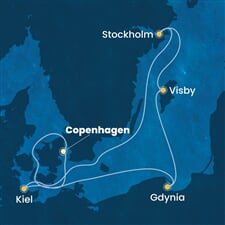 Costa Diadema - Dánsko, Polsko, Švédsko, Německo (z Kodaně)