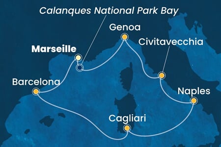 Costa Smeralda - Francie, Španělsko, Itálie (z Marseille)