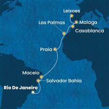 Costa Diadema - Brazílie, Španělsko, Maroko, Portugalsko (z Rio de Janeira)
