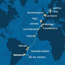 Costa Diadema - Brazílie, Španělsko, Maroko, Portugalsko, Francie, ... (Santos)