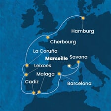 Costa Favolosa - Francie, Itálie, Španělsko, Portugalsko, Německo (z Marseille)