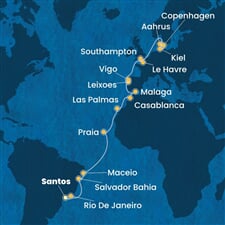 Costa Diadema - Brazílie, Španělsko, Maroko, Portugalsko, Francie, ... (Santos)