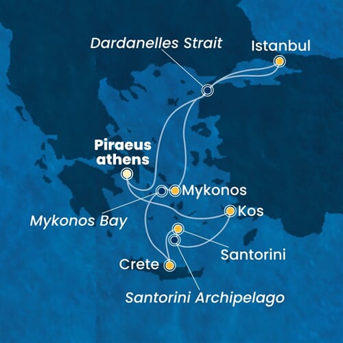 Trasa plavby CPA-ATH07A24