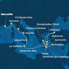 Costa Pacifica - Francie, Itálie, Malta, Řecko, Turecko (z Marseille)