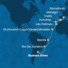 Costa Serena - Argentina, Brazílie, Kapverdy, Španělsko, Portugalsko (Buenos Aires)