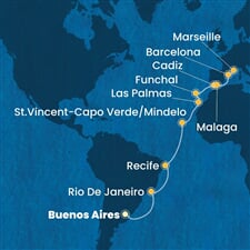 Costa Serena - Argentina, Brazílie, Kapverdy, Španělsko, Portugalsko, ... (Buenos Aires)