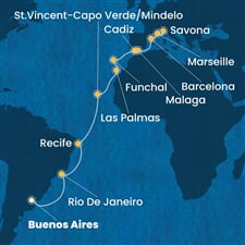 Costa Serena - Argentina, Brazílie, Kapverdy, Španělsko, Portugalsko, ... (Buenos Aires)