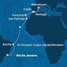 Costa Serena - Brazílie, Kapverdy, Španělsko, Portugalsko (z Rio de Janeira)