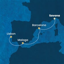 Costa Smeralda - Itálie, Francie, Španělsko, Tunisko (ze Savony)