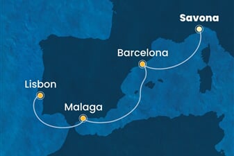 Costa Smeralda - Itálie, Francie, Španělsko, Tunisko (ze Savony)