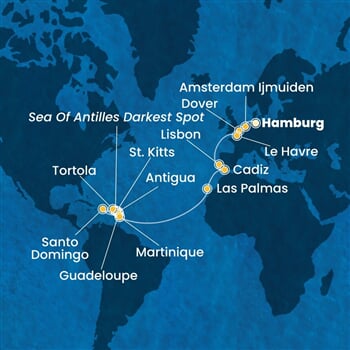 Trasa plavby CFA-HAM25A03