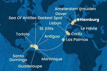 Costa Favolosa - Německo, Nizozemí, Velká Británie, Francie, Portugalsko, ... (Hamburk)