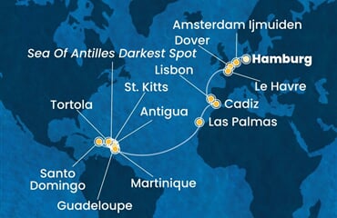 Costa Favolosa - Německo, Nizozemí, Velká Británie, Francie, Portugalsko, ... (Hamburk)