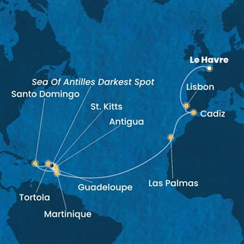 Trasa plavby CFA-LEH21A00