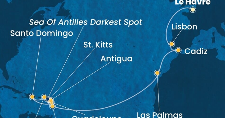 Trasa plavby CFA-LEH21A00